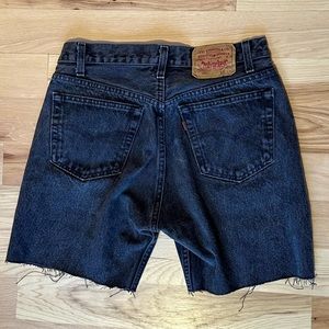 Vintage Levi’s 501 shorts in faded black